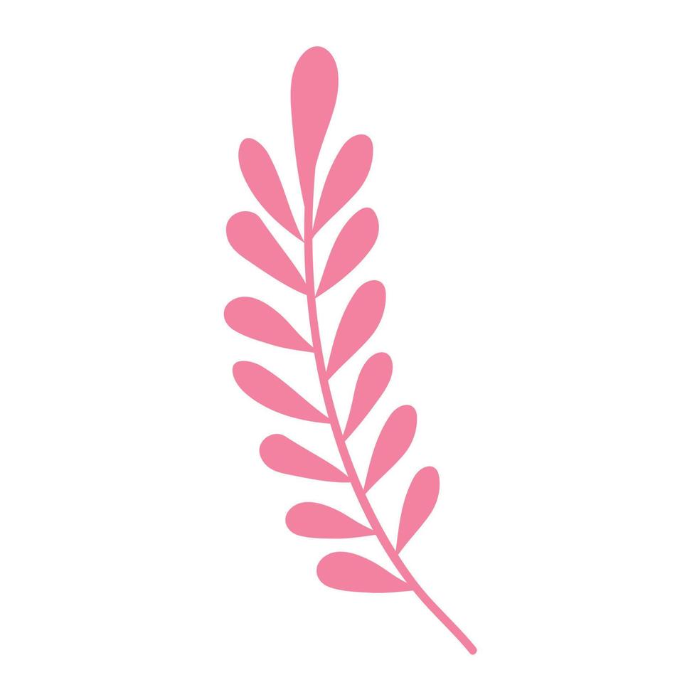 branch with pink leafs vector