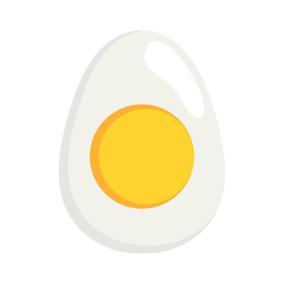 boiled egg breakfast food vector