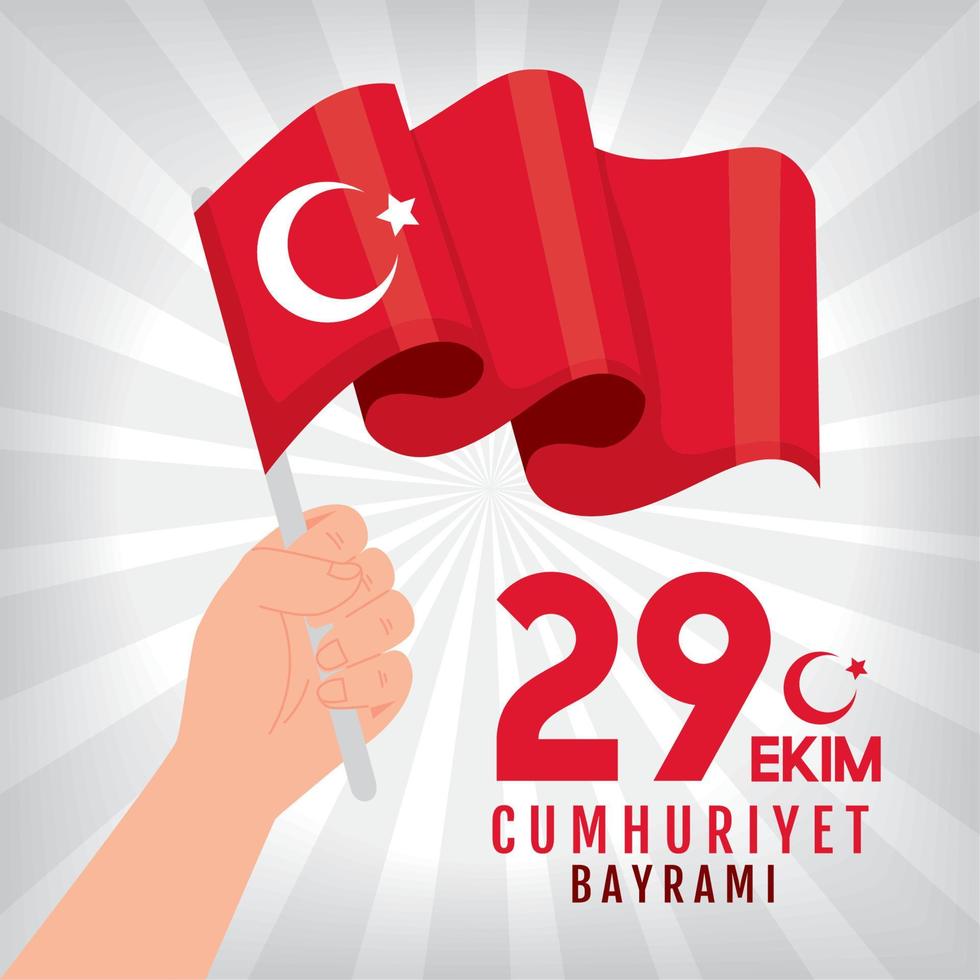 cartel de 29 ekim bayrami vector