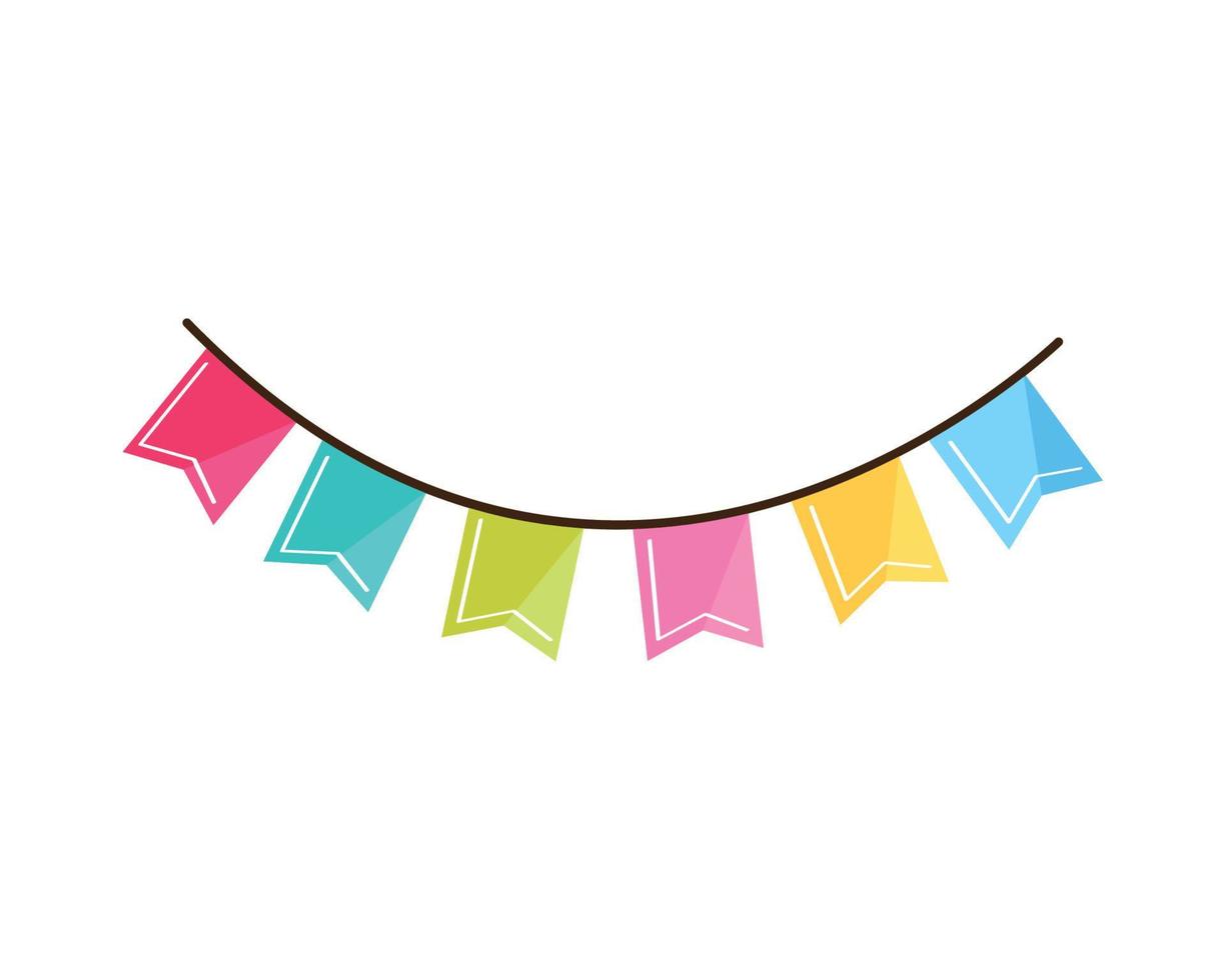 party garlands hanging decoration vector