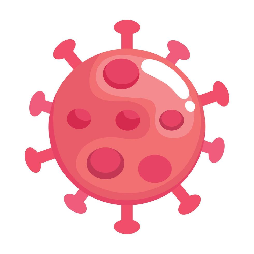 covid19 virus red particle vector