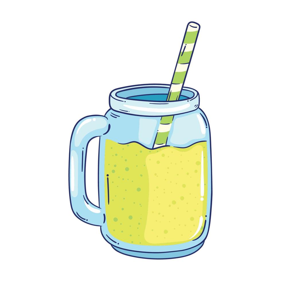 green detox smoothie jar vector