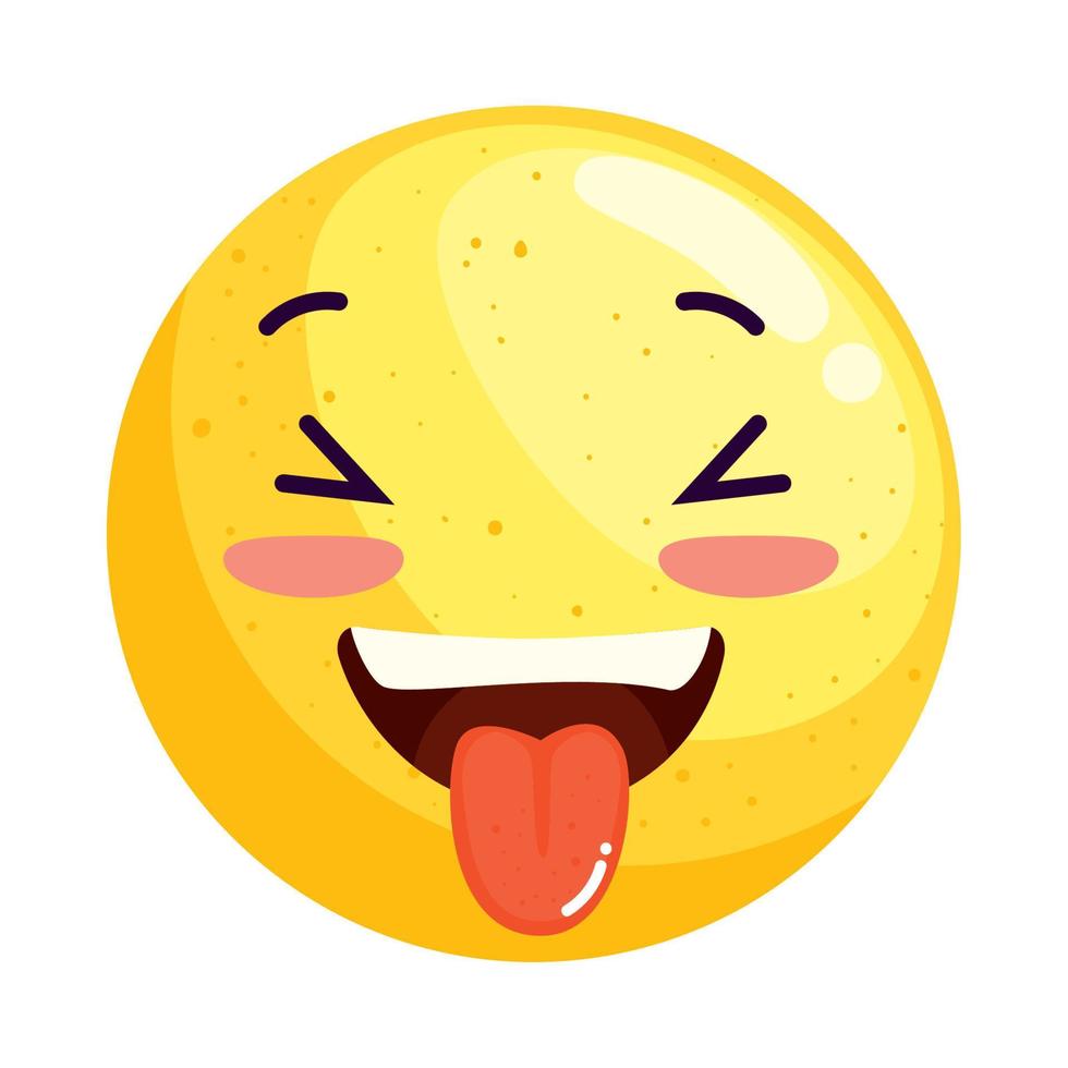 crazy emoji happy vector