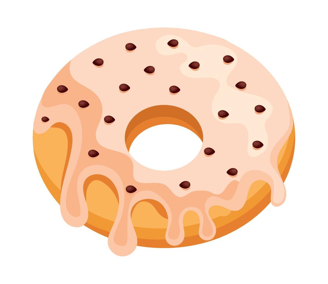 sweet donut dessert product vector