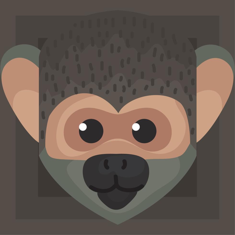 titi monkey head animal 11378384 Vector Art at Vecteezy