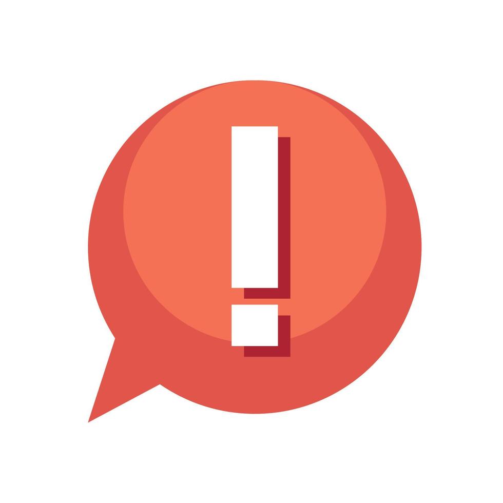 speech bubble with alert vector