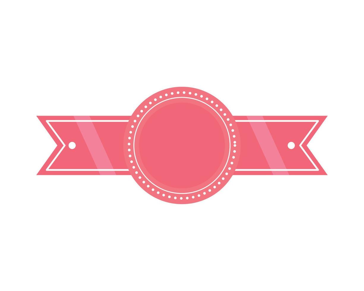 red ribbon frame vector