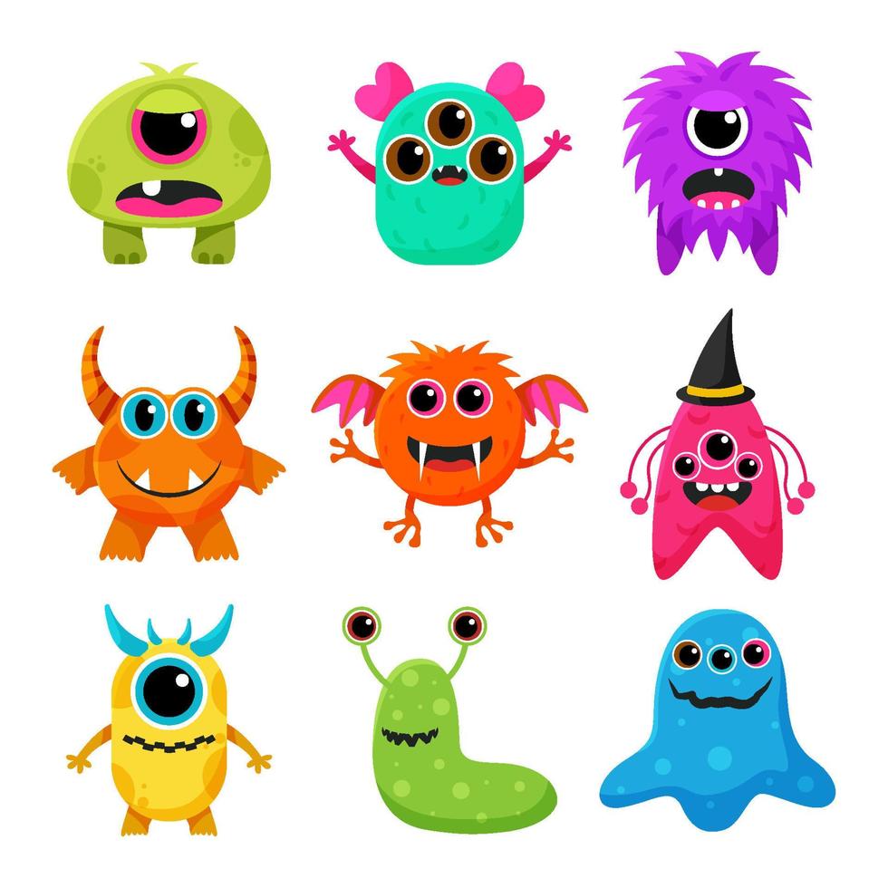 Halloween Monsters Icon Collection 11378508 Vector Art at Vecteezy