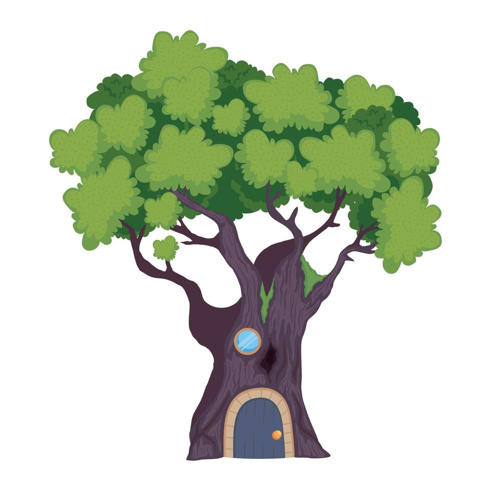 tree house fairytale vector