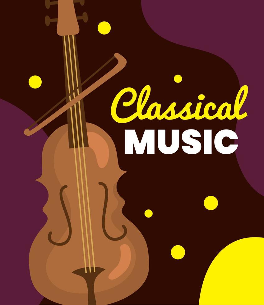 cartel de musica clasica vector