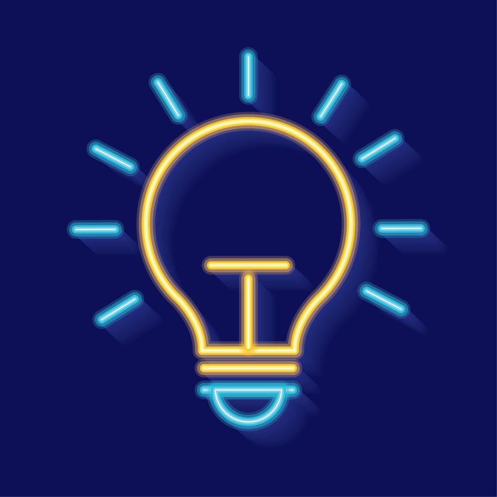 bulb neon light 11378593 Vector Art at Vecteezy