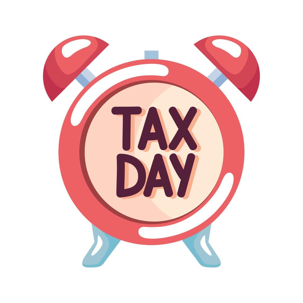 alarm clock tax day vector