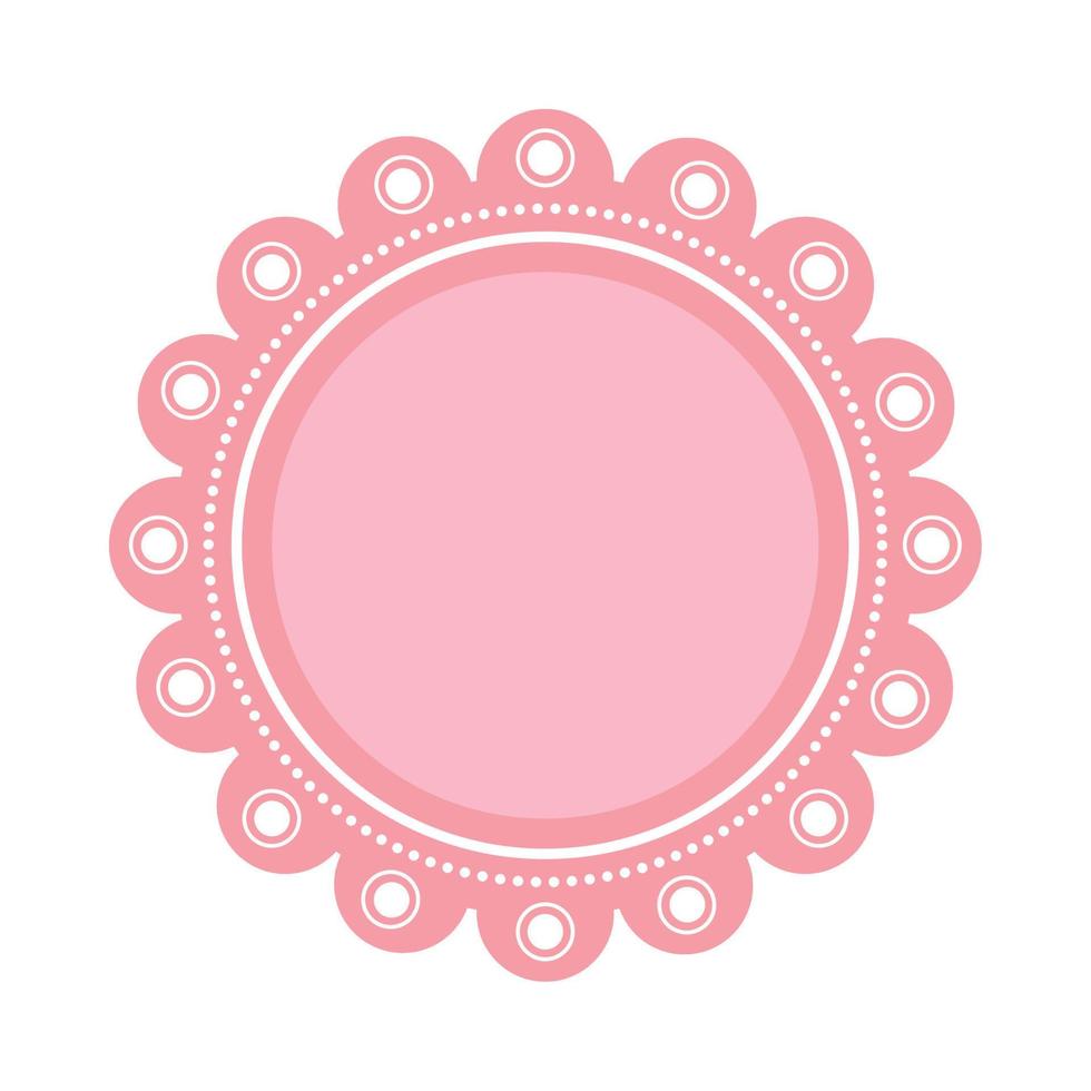 pink lace design vector