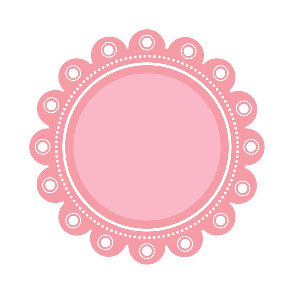 pink lace design vector