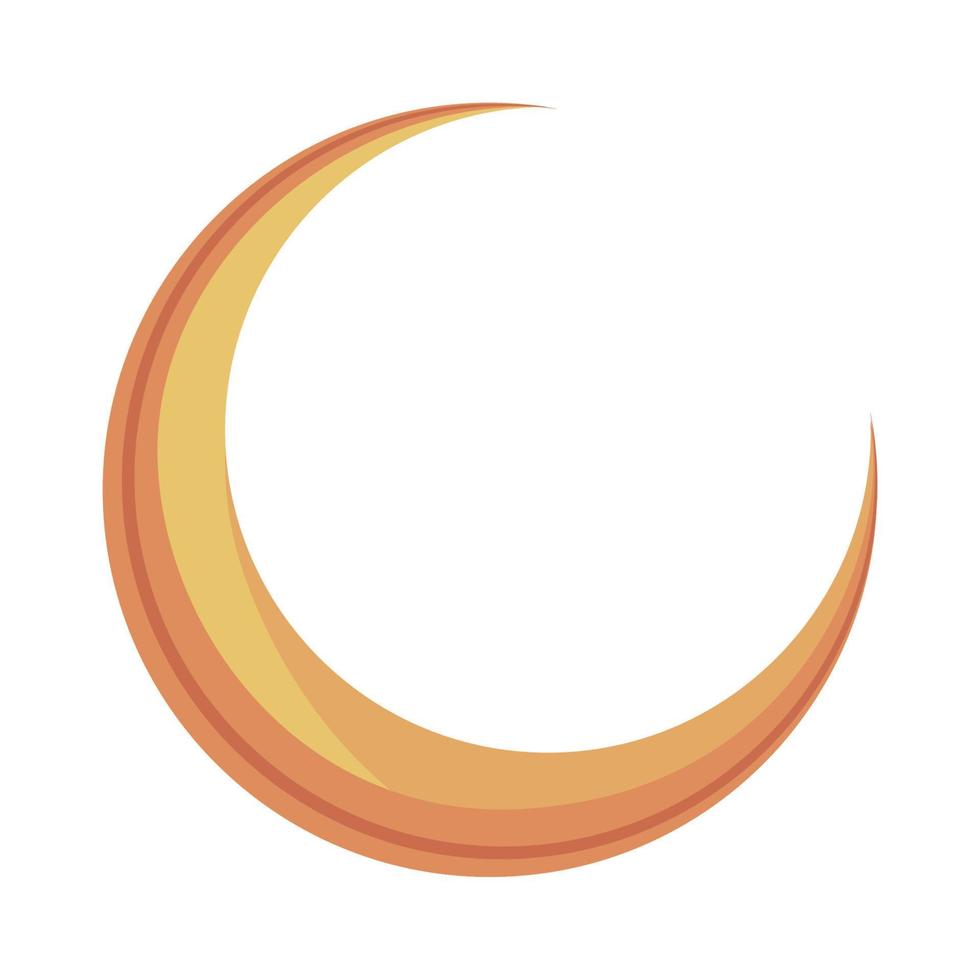 golden crescent moon vector