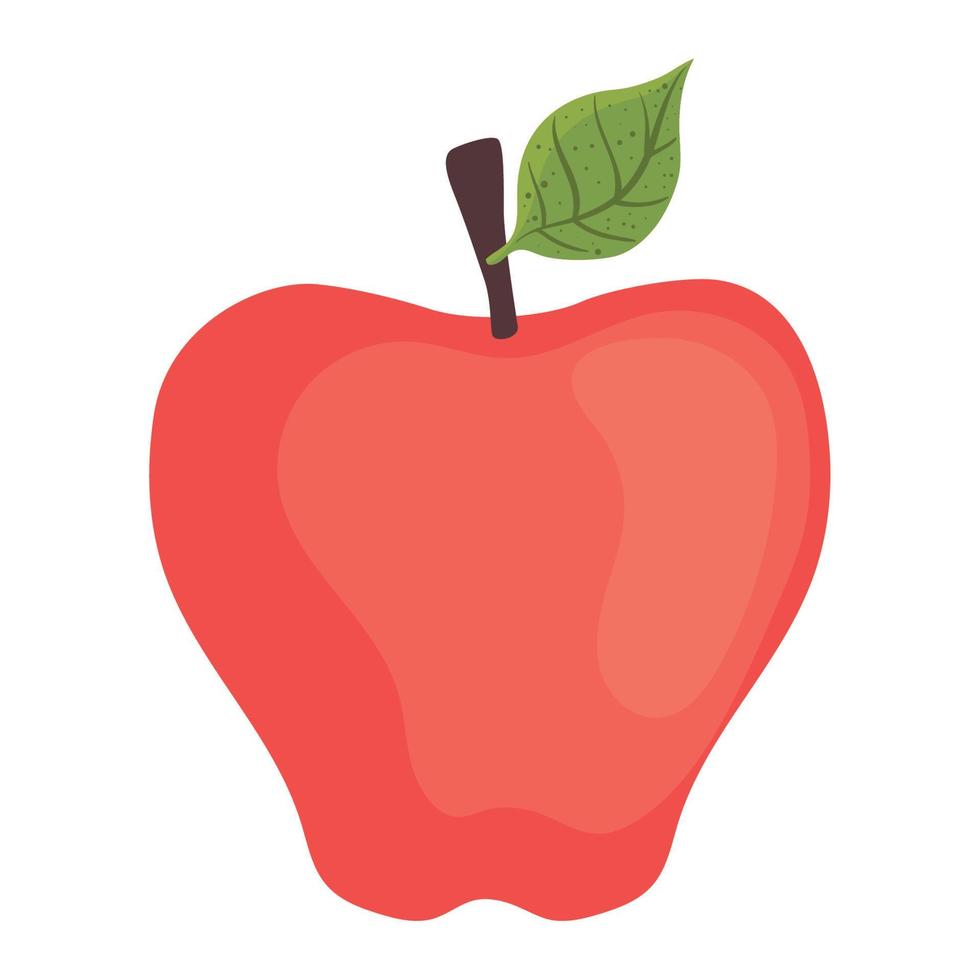 fresh red apple fruit vector