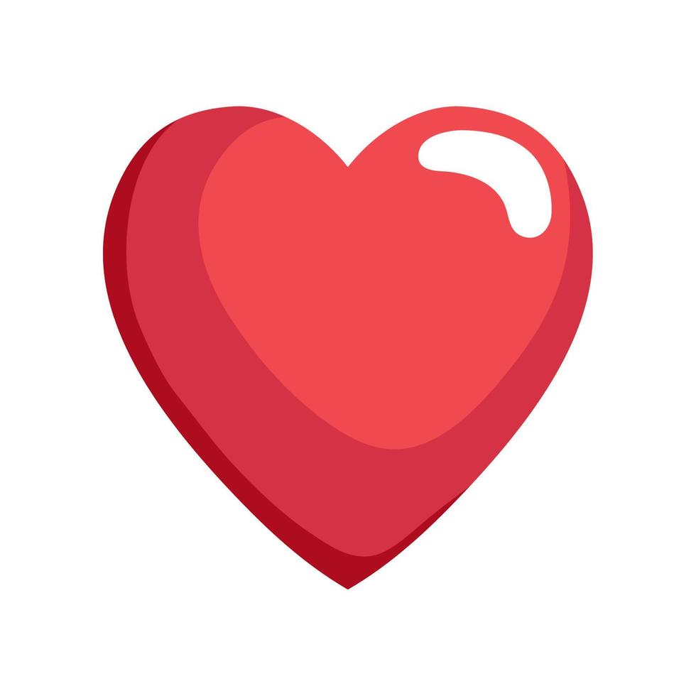 red heart love vector