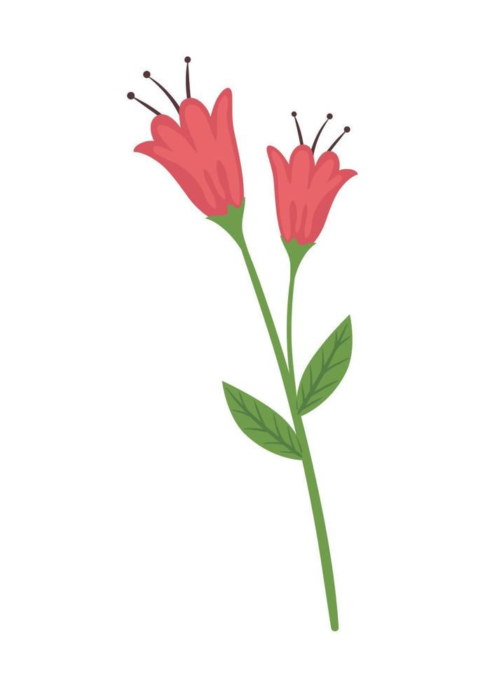 planta de flores rojas vector