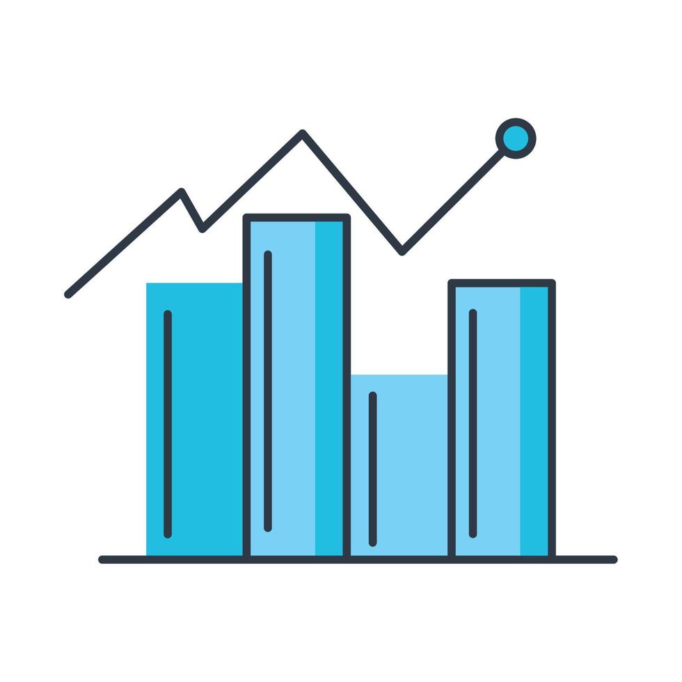 infografía de barras de estadísticas vector