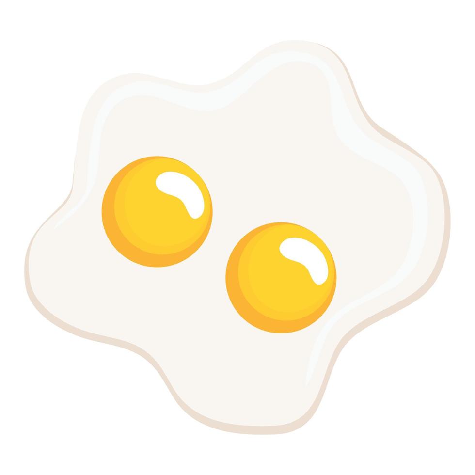 eggs frieds breakfast food vector