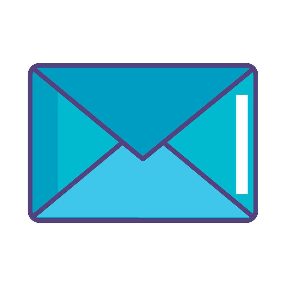 blue envelope mail vector