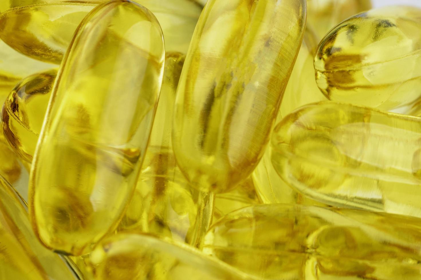 omega 3 fish oil Bulk capsules. close-up macro. photo