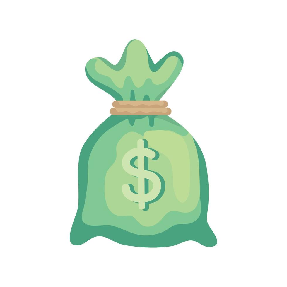 green money bag vector
