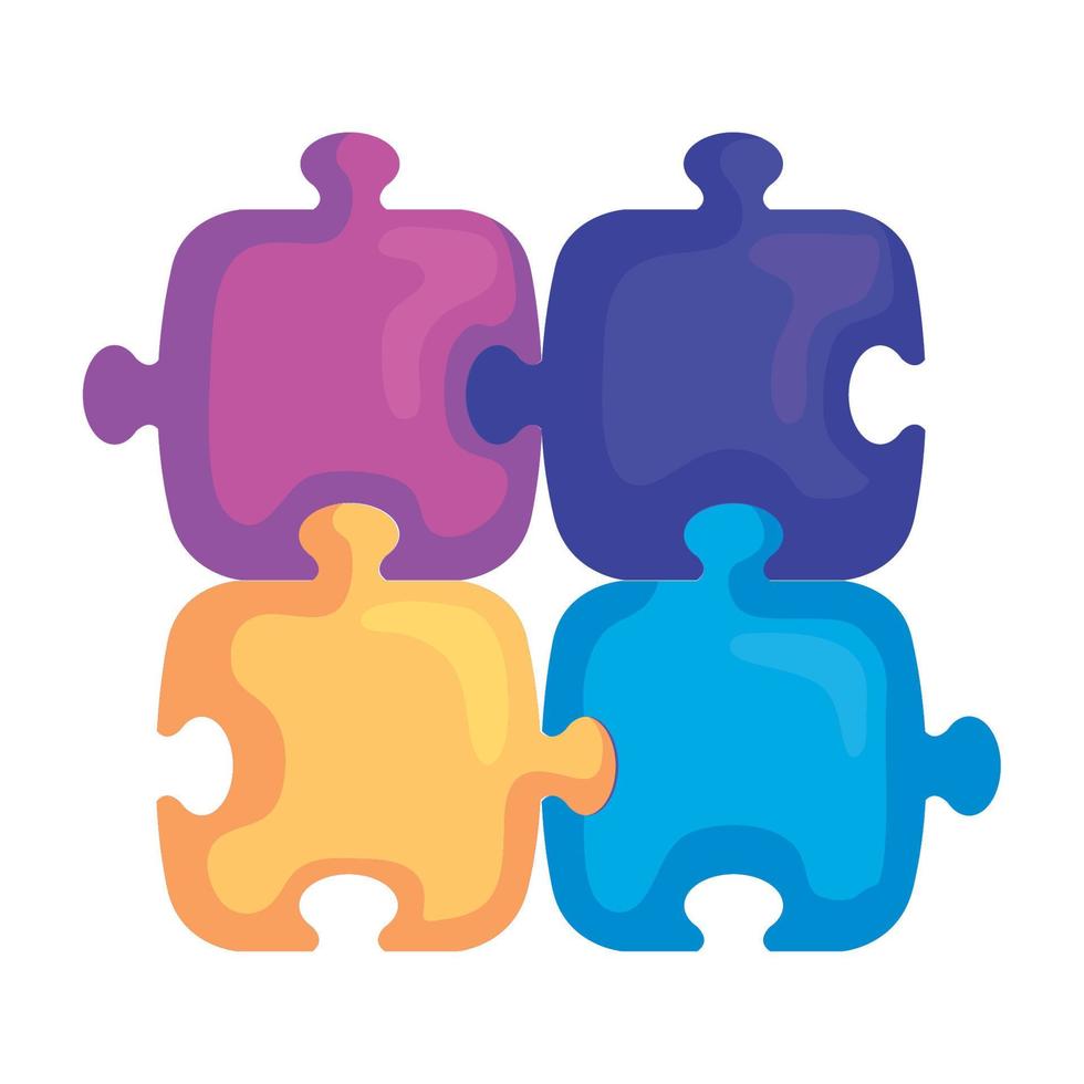 puzzle game pieces vector