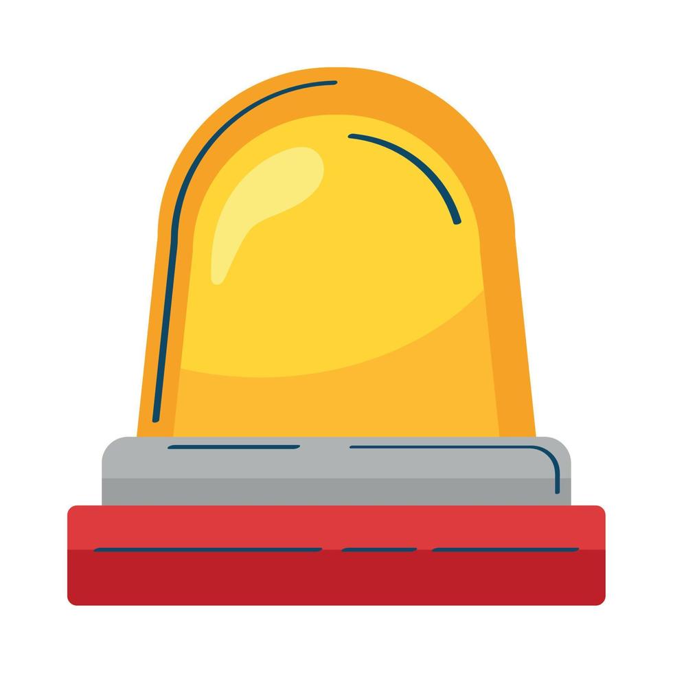 yellow alarm light vector