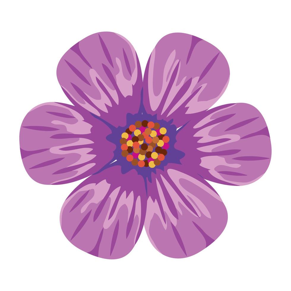 decoración de flores lilas vector