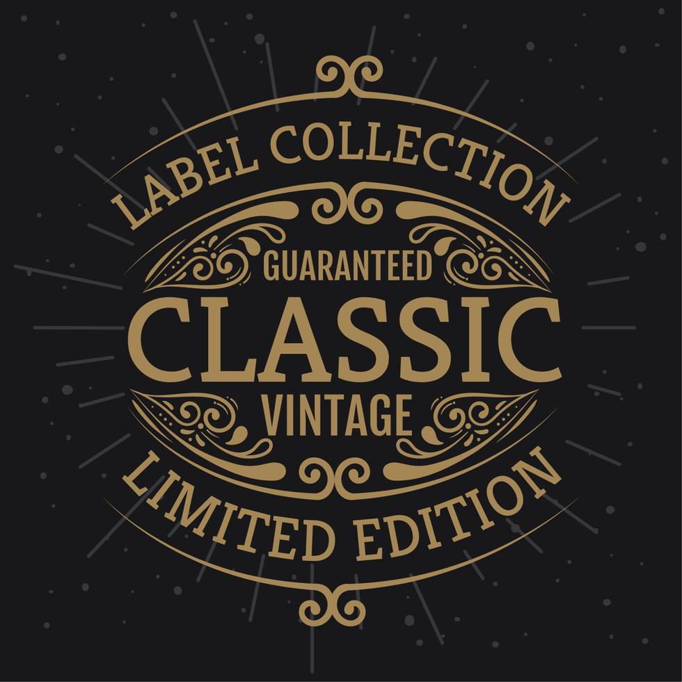 limited edition vintage label vector