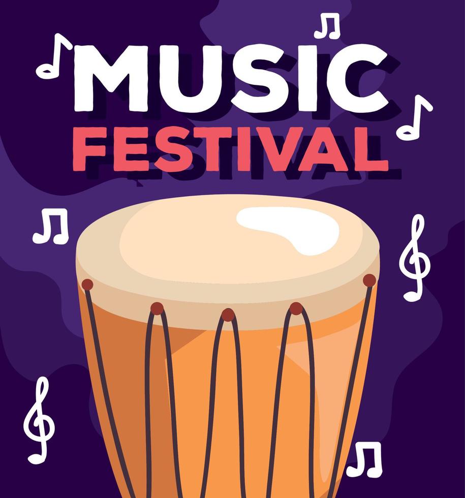 music festival flyer vector