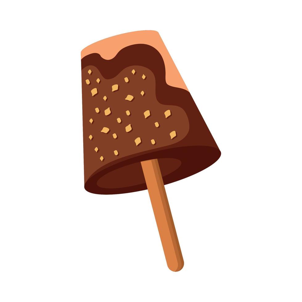 coffee ice cream in stick vector