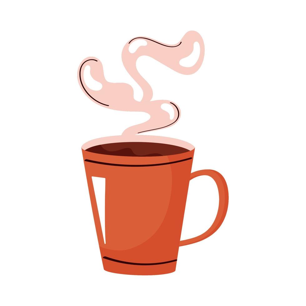 hot coffee mug vector