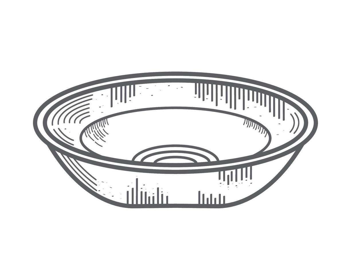dish kitchen utensil sketch vector