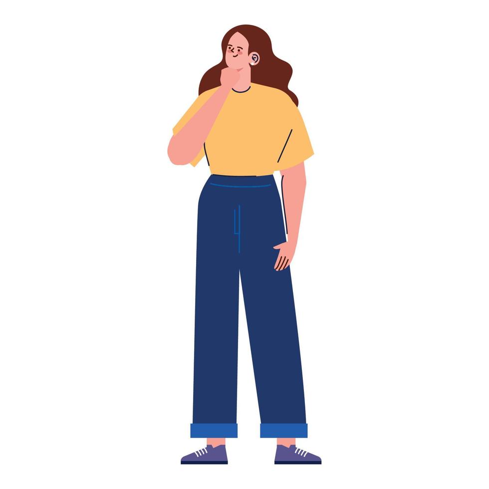 personaje de avatar de mujer vector