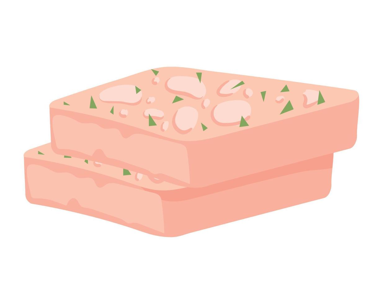 chicken ham meat cold vector