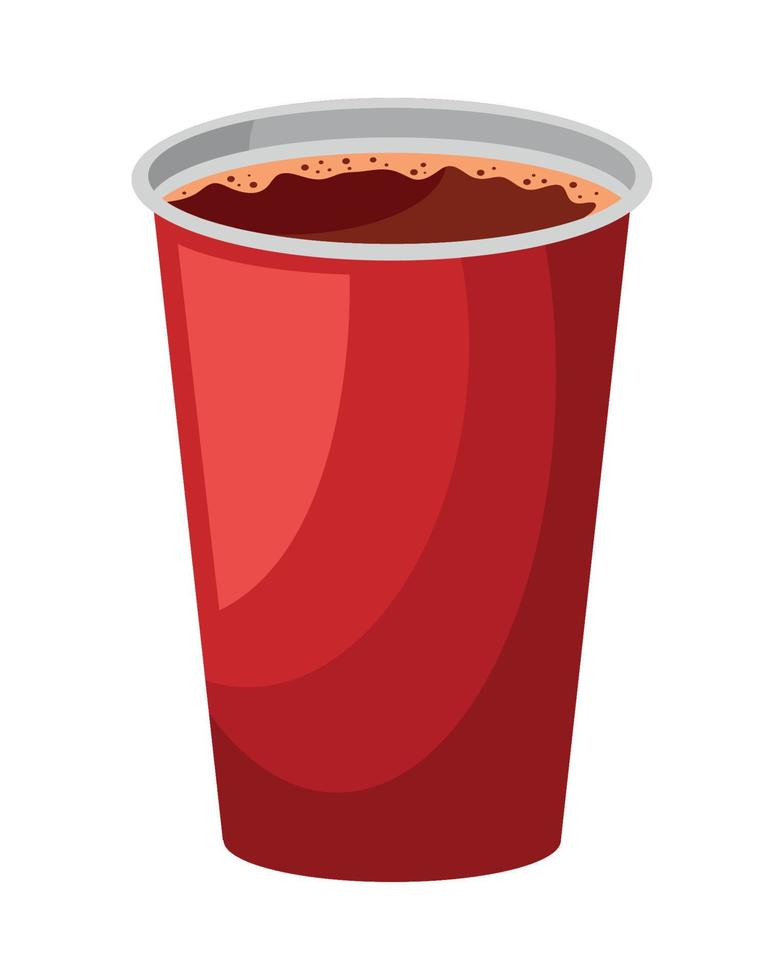 coffee drink red pot vector