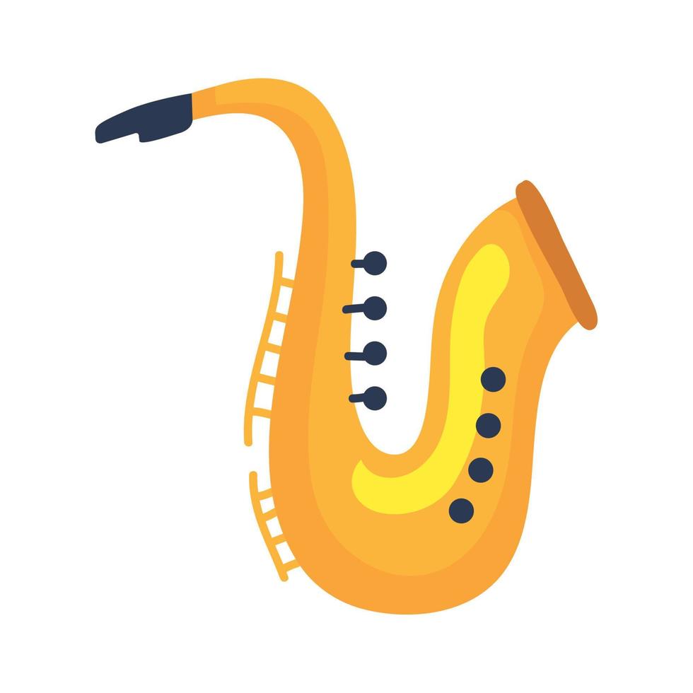 saxofón instrumento musical vector