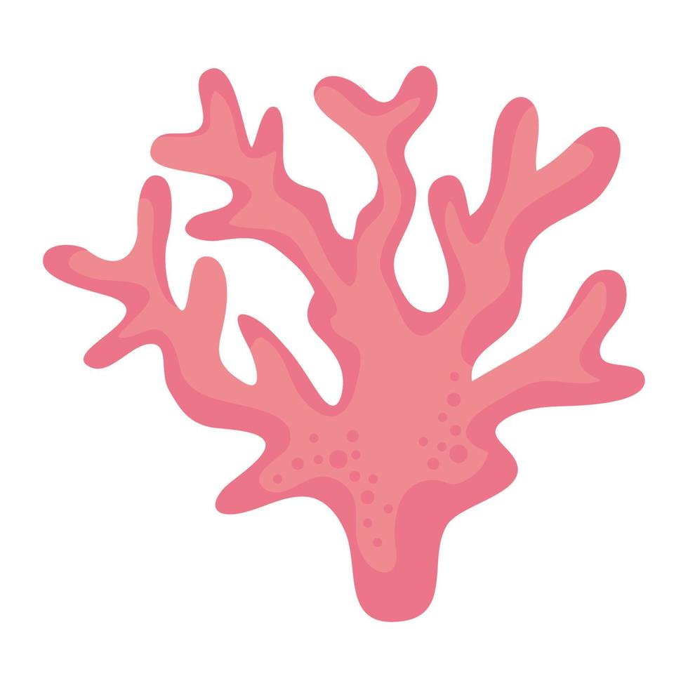 pink seaweed sealife vector