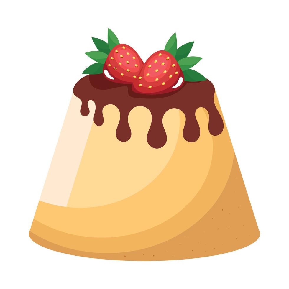 sweet pudding dessert product vector