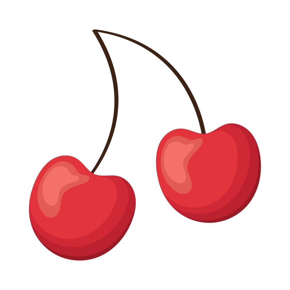 delicious cherry fruit vector