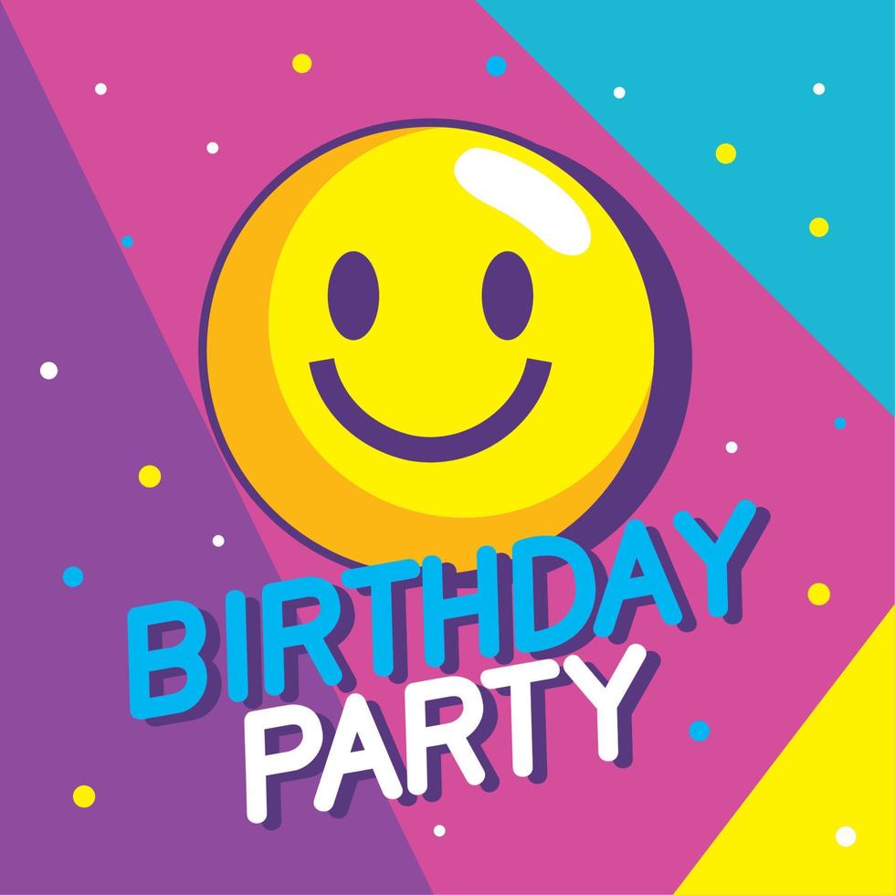 birthday party template vector