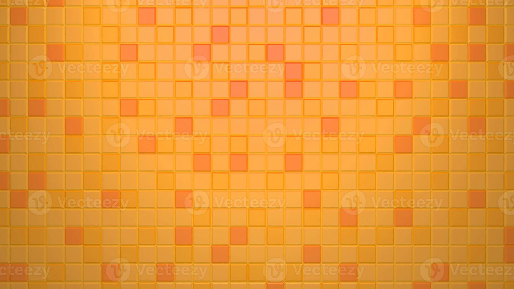 3d render seamless cube pattern with orange square tile background, Abstract square mosaic with different colors. background for slide show, presentation photo