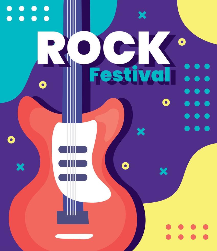 cartel del festival de rock vector