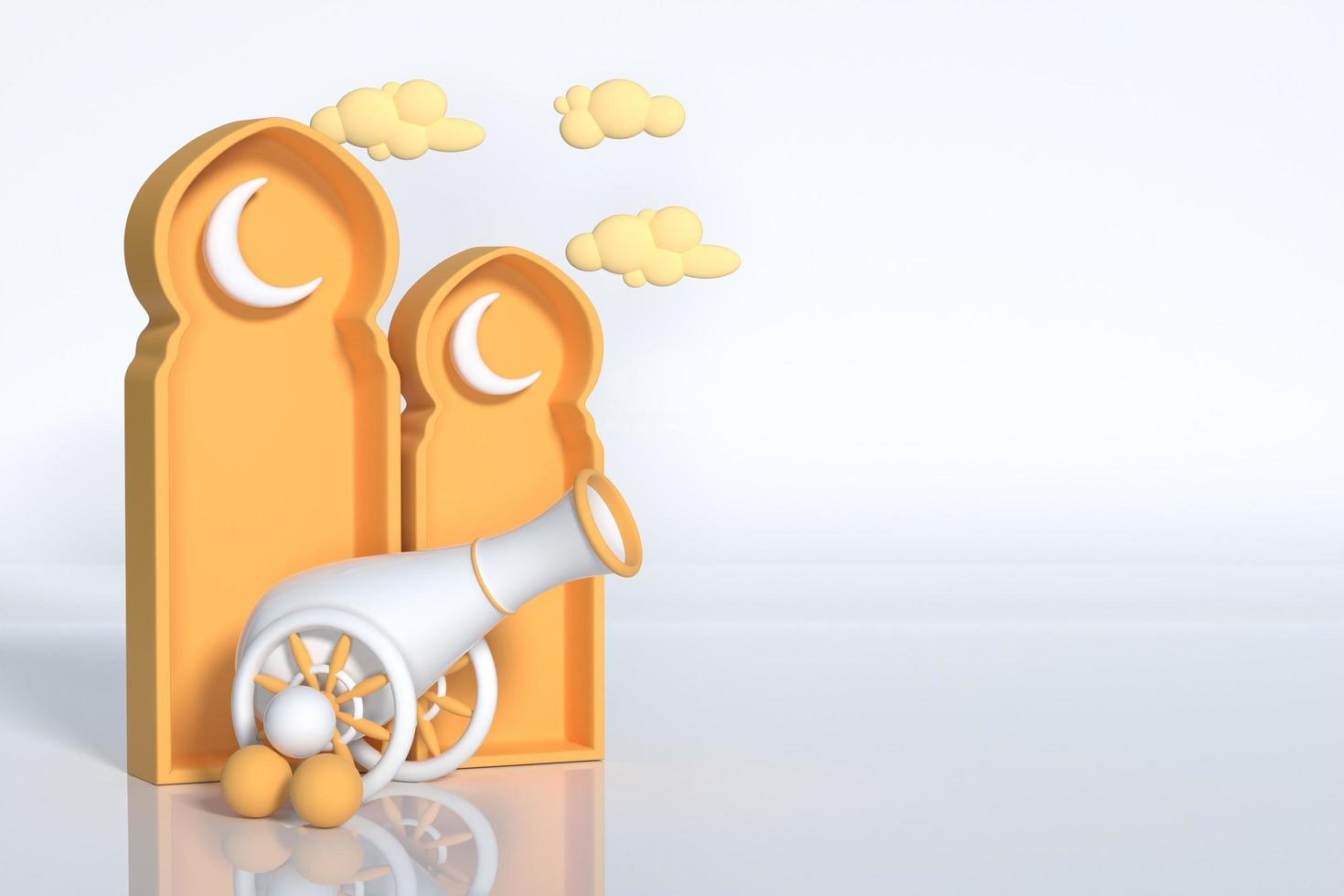 Realistic 3D Ramadan Kareem photo