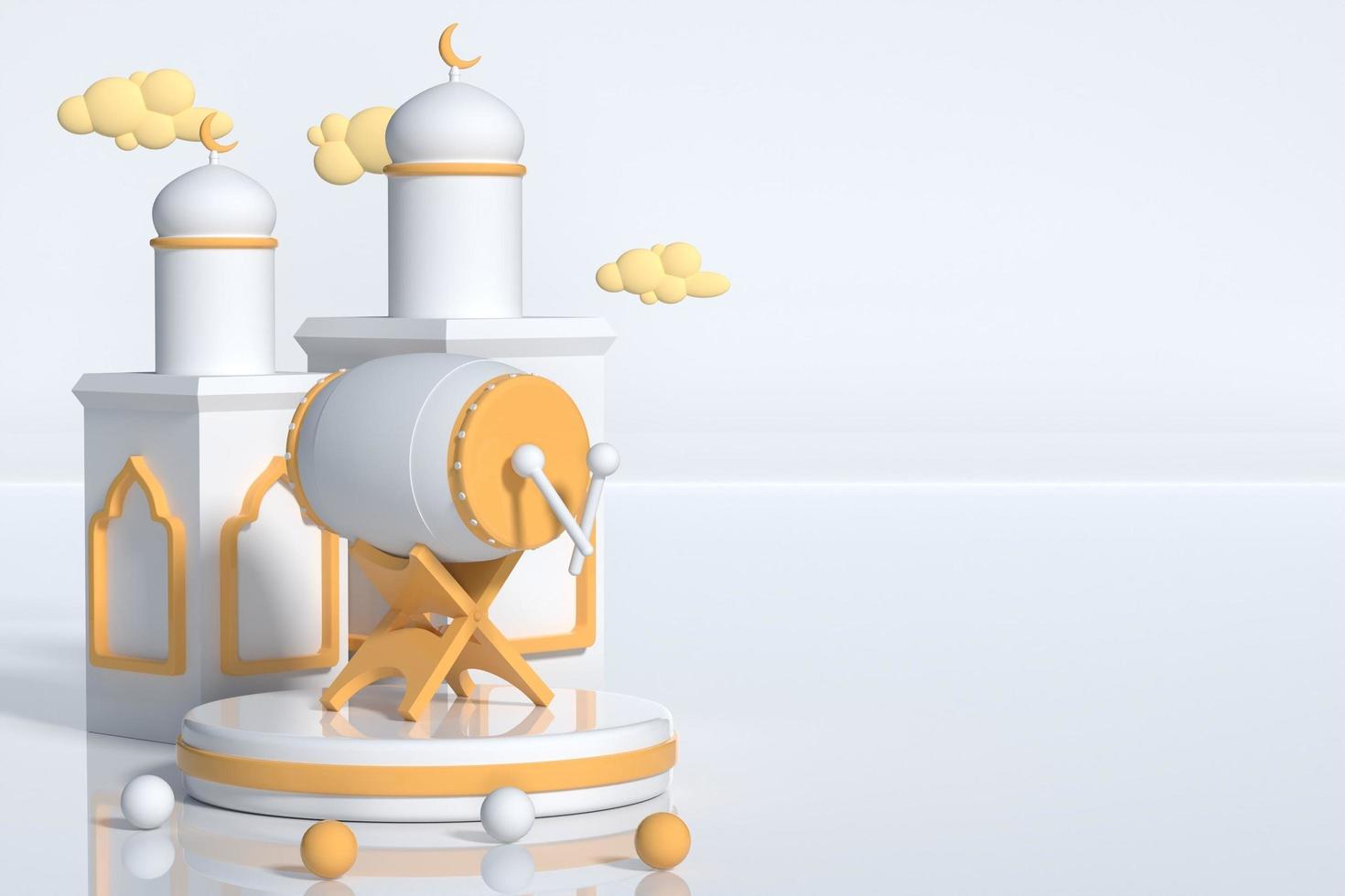 Realistic 3D Ramadan Kareem photo
