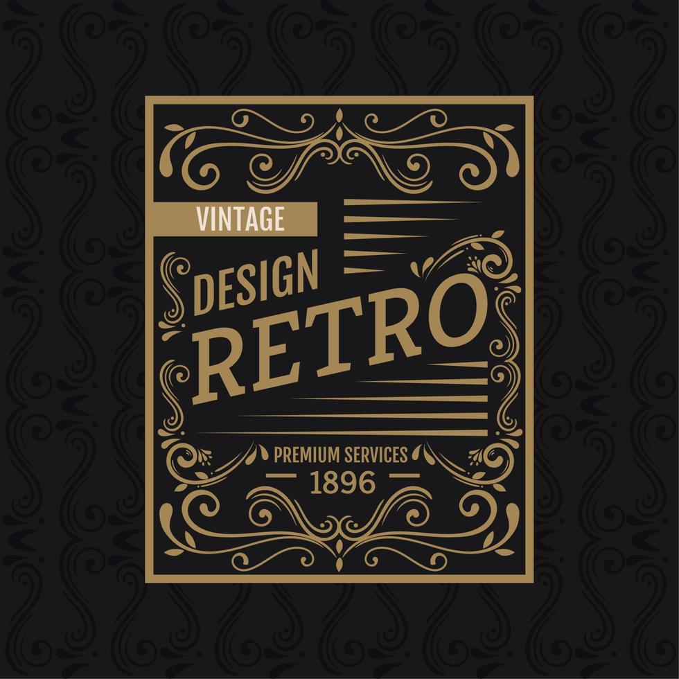 etiqueta vintage de diseño retro vector