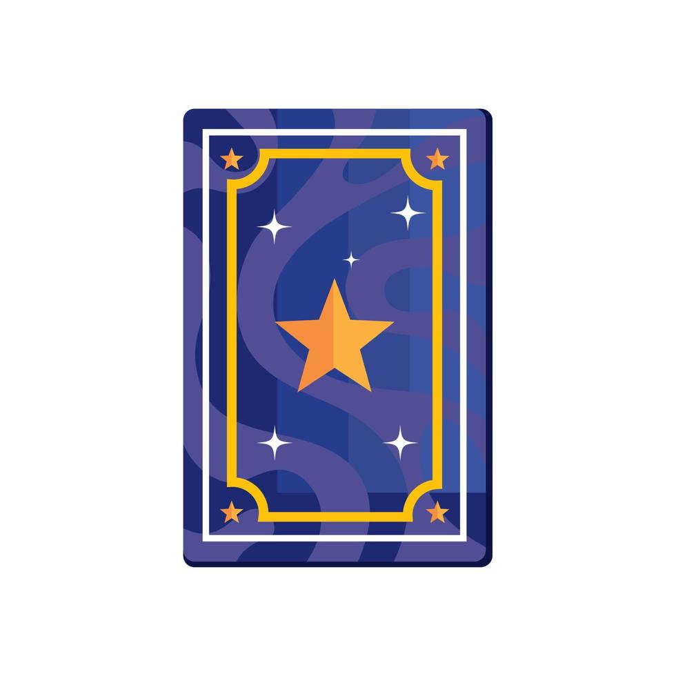 divination card with star vector