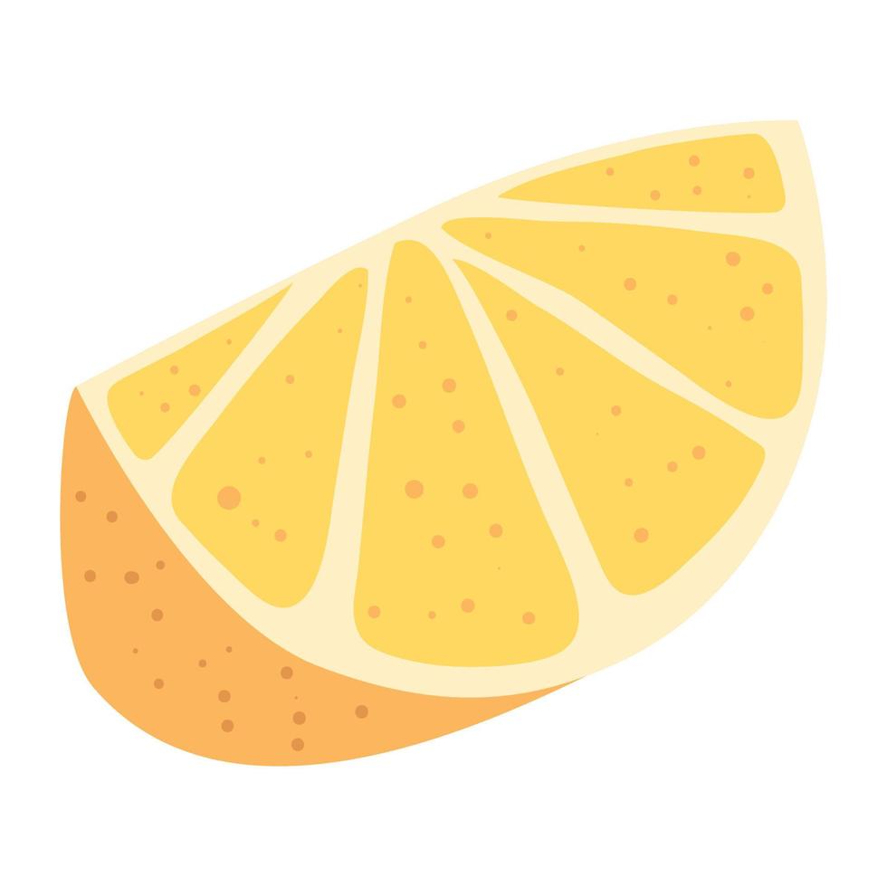 porción de naranja fruta fresca vector